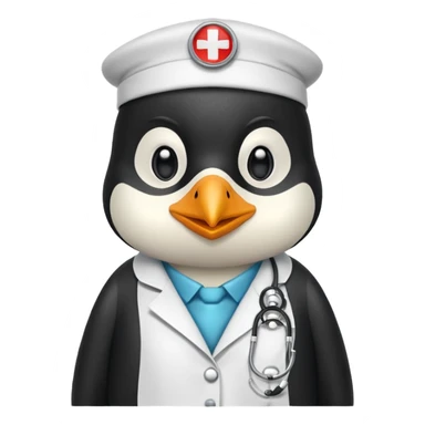 doctor penguin sticker