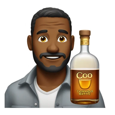 coco basile tomando whisky sticker