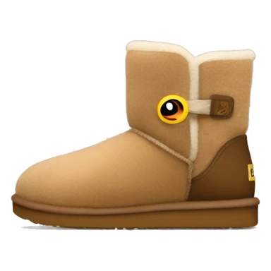 soft uggs light brown fuzzy sticker