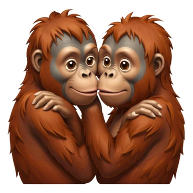 Kissing orangutang sticker