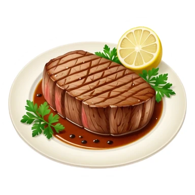 plate of steak sticker