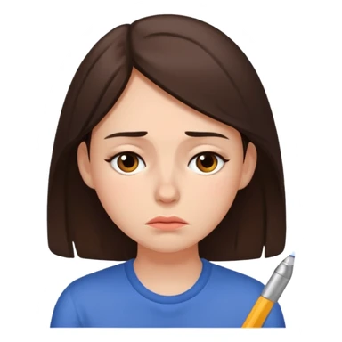 a female brunette on long workdays sticker