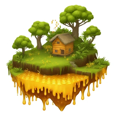 Swamp Island made of honey sticker