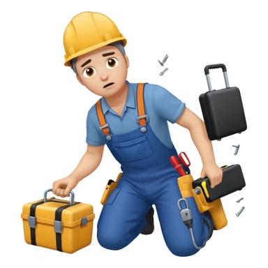 para una capacitacion, necesito una imagen animada que represente un accidente de trabajo sticker