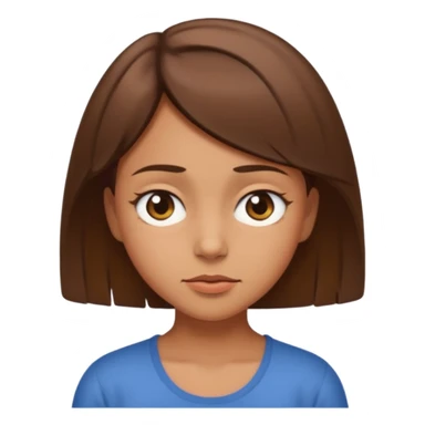 Squinting Eyes emoji medium tan girl sticker