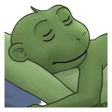 Cute sleeping monkey sticker