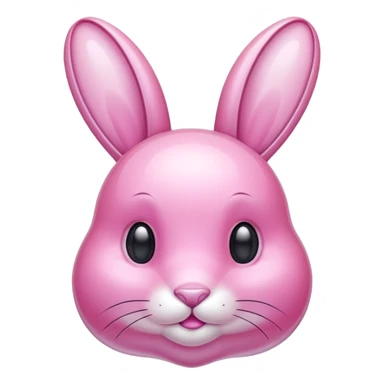 crystal bunny pink sticker