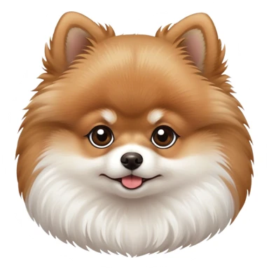 brown and white baby pomerania sticker