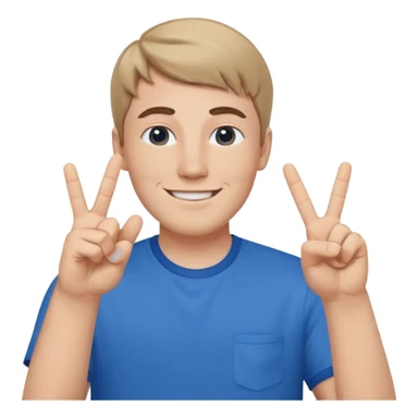 Mr Beast doing this sign "✌️" sticker
