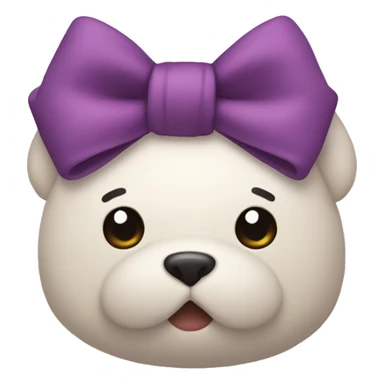 Stuffed animal with a bow on it sticker
