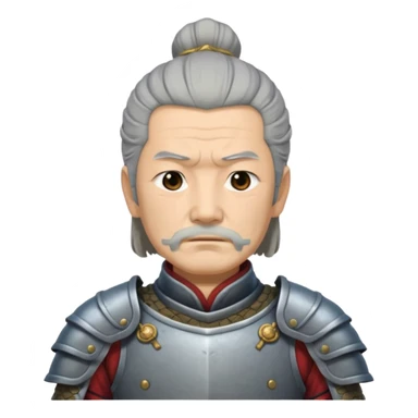 Japanese Castle Lord, old, half body sticker