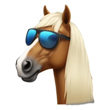 Horse wearing sunglasses sticker