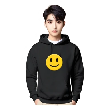 Sevimli bir anime tarzında erkek karakter emojisi. Kahverengi dağınık saçlı, kırmızı gözlü ve siyah kapüşonlu sweatshirt giyen karakter, hafif gülümseyerek sağ tarafa işaret ediyor. Arka plan sıcak ve enerjik bir kırmızı ile dolu, hafif parlayan efektler eklenmiş. Karakterin yüz ifadesi tatlı ve arkadaşça olacak şekilde tasarlanmış. Büyük gözler ve yuvarlak yüz hatları ile chibi/anime estetiğinde hazırlanmış. Hd kalite, yumuşak gölgeler ve parlak renk geçişleriyle detaylandırılmış. --ar 1:1
 sticker