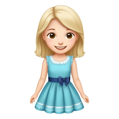 girl in a cute dress sticker