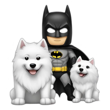 Batman with a samoyed sticker