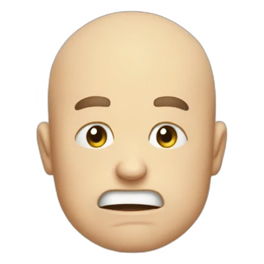 Bald angry canteen staf sticker