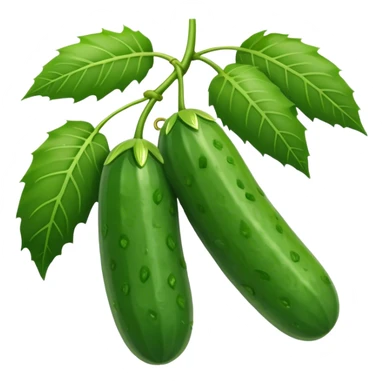 2 cucumbers hanging on palm branch sticker