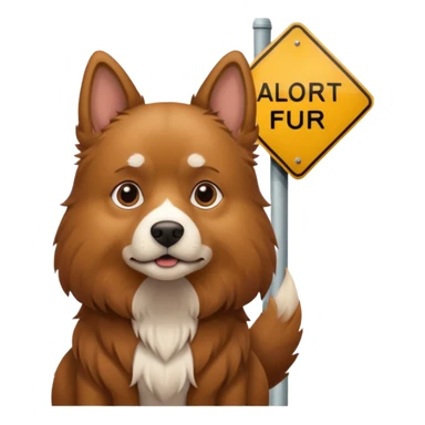 Dog + street sign, Street Wildlife. sticker