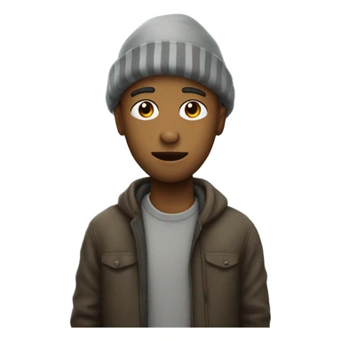 Homeless person asking for gloves  sticker