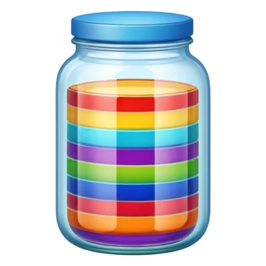 Rainbow Layered Jar	SRetro Ribbon Jar sticker