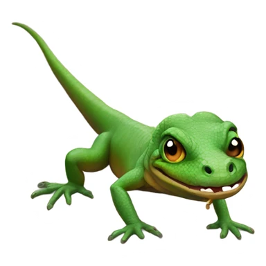 Lizard taking a big poop  sticker