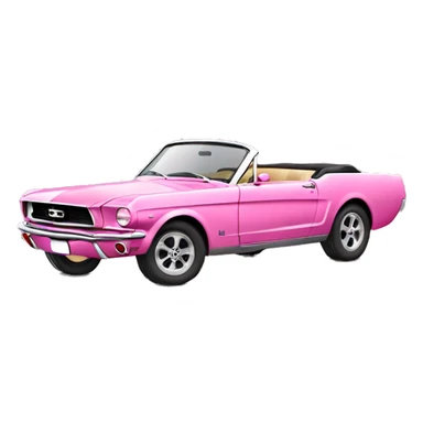 pink mustang cabriolet sticker