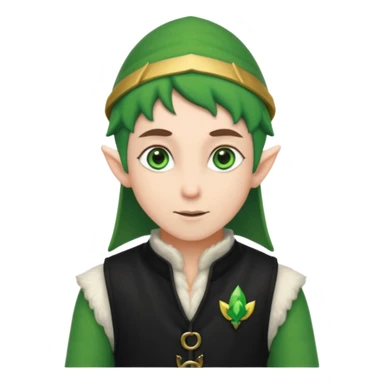 elf in black vest sticker