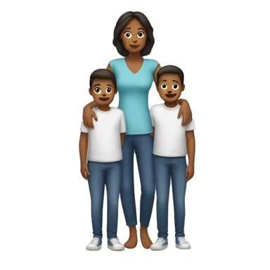 Single mom with three kids sticker