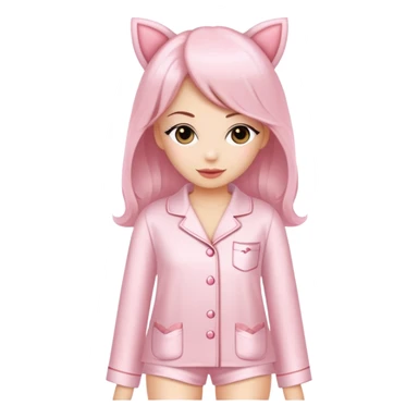 light pink coquette pajamas sticker