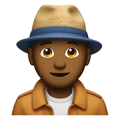 Rudy wearing a hat sticker