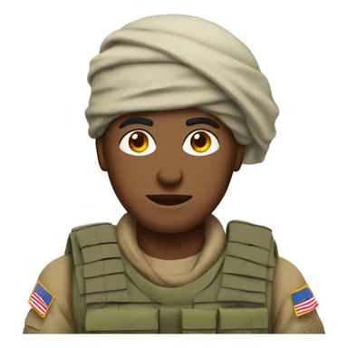 Army soldier in turban sticker
