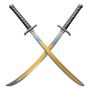 An emoji of katana sticker