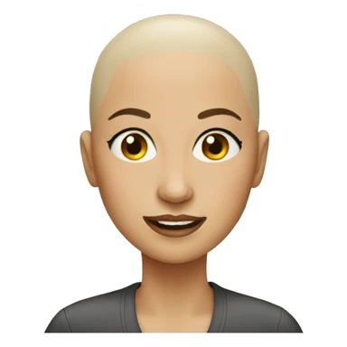 bald women sticker