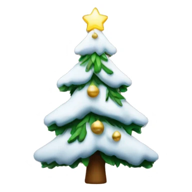 light snowed on christmas tree sticker