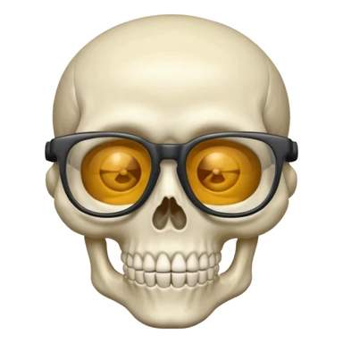 Skeleton with glasses sticker
