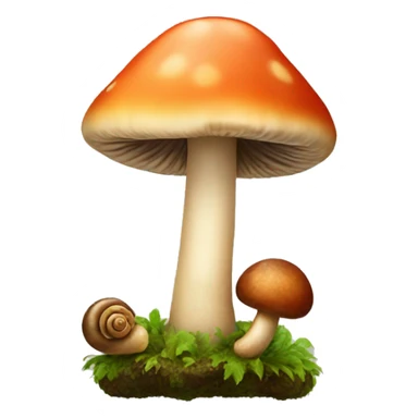 Mushroom with snail sticker