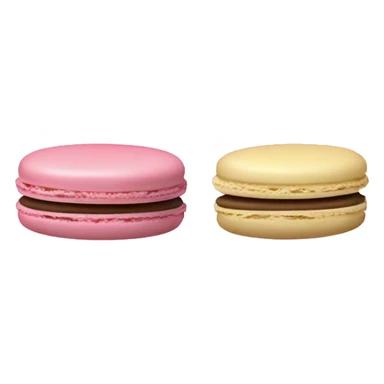 2 Macarons one in pink and one in beige sticker