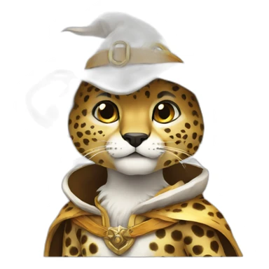 cheetah-white-mage sticker