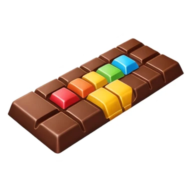 Chocolate bar multy colors sticker