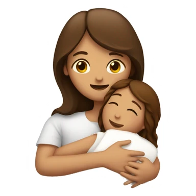 girl with brown hair hugging jesus christ sticker