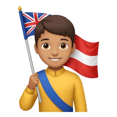 Flag Bearer kid sticker