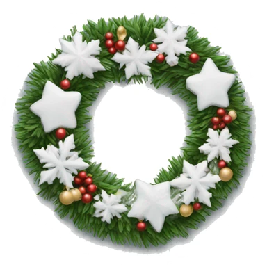 White christmas wreath  sticker