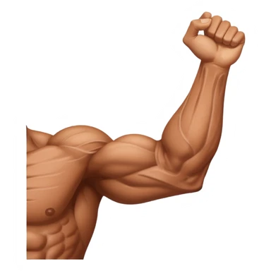 only arm, with muscle sticker