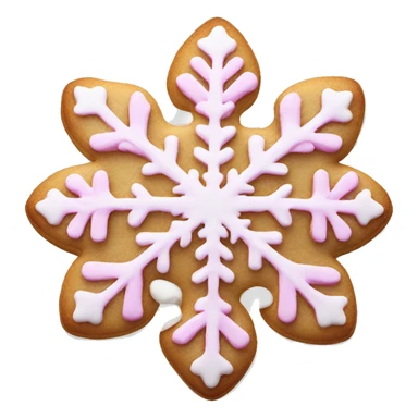 pink snowflake cookie  sticker