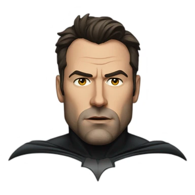 Ben Affleck serious Batman portrait sticker