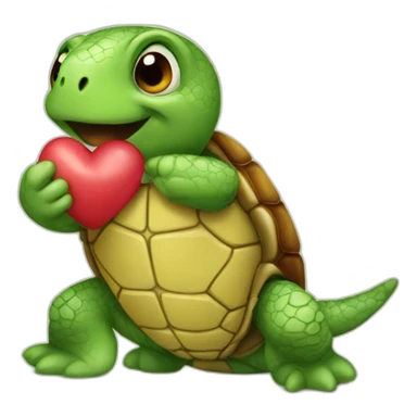 kiss turtle sticker