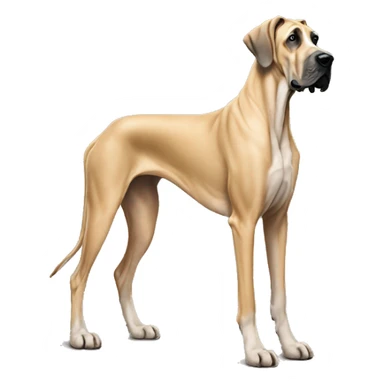 Hyper realistic tan Great Dane sticker