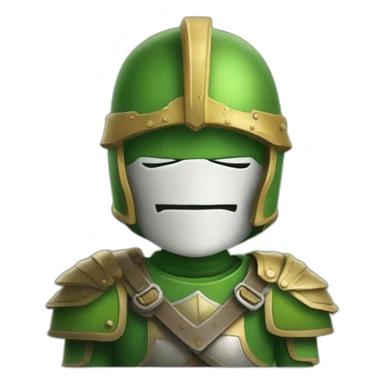 schroumptf avec du vert et une armure sticker