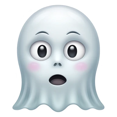 Ghost with sleepy eyes sticker