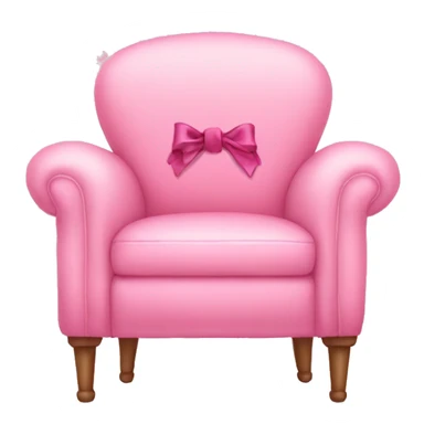 Soft pink chair and pink bow sticker